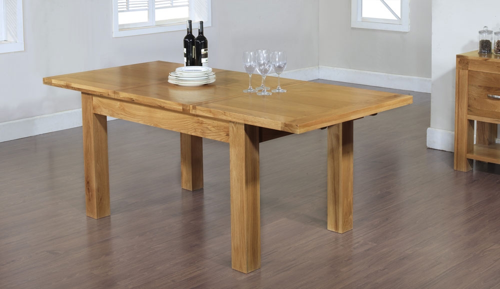 Blonde Oak Small Extending Dining Table