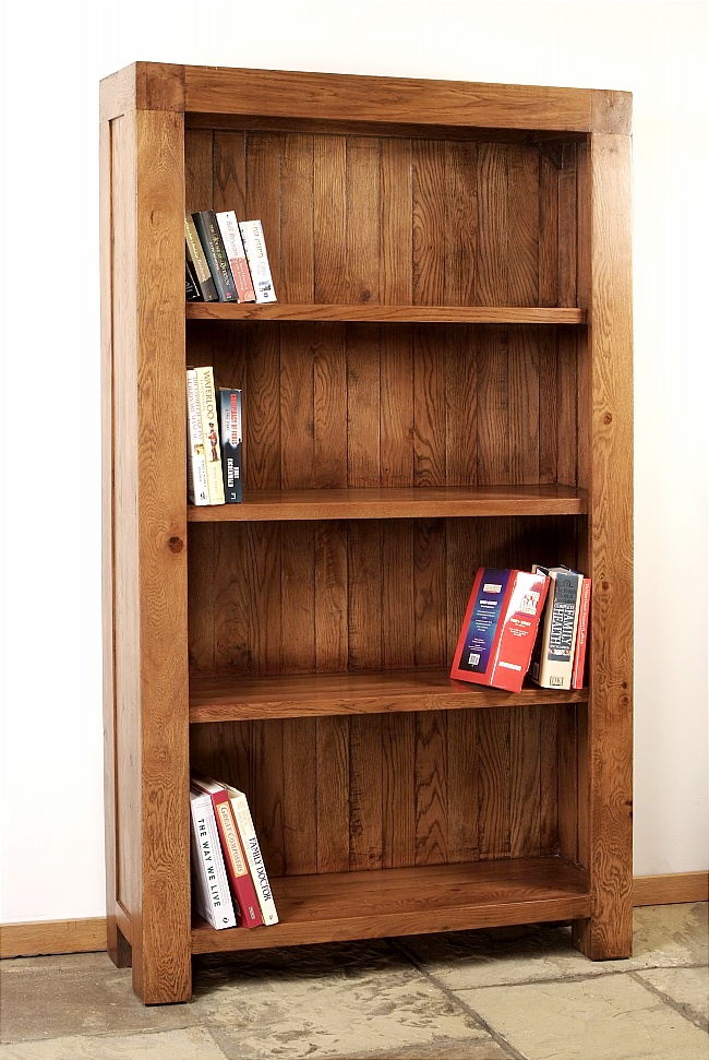 santana Reclaimed Oak Bookcase with 4 Adjustable
