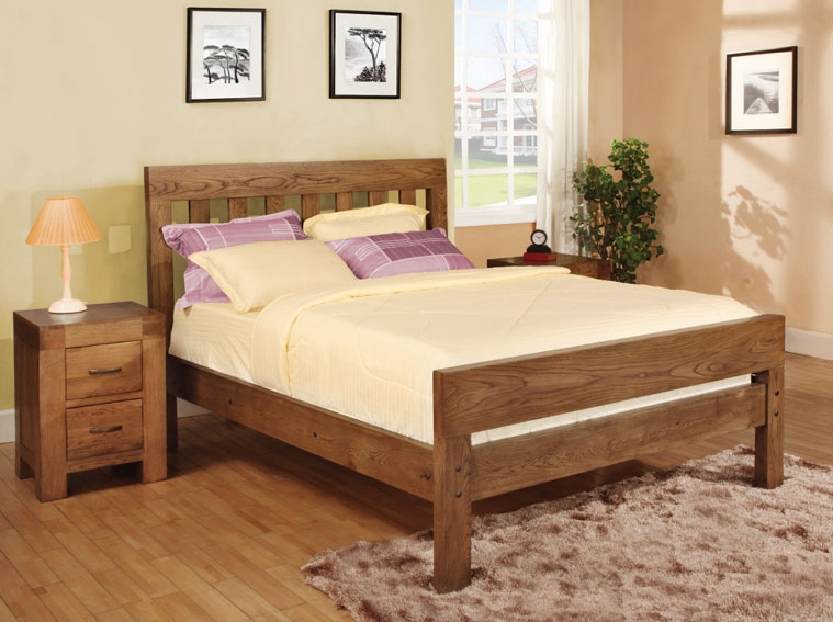 Santana Reclaimed Oak Super King Size Bed