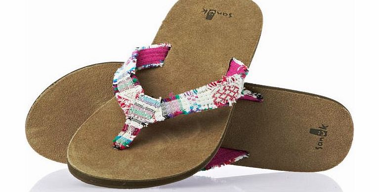 Sanuk Womens Sanuk W Fraidy Cat Flip Flops - Natural