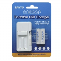 Eneloop Battery Charger   Two AAA Batteries