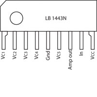 Sanyo LB1443N LED LEVEL METER (RC)