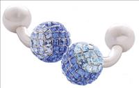 sapphire Single Pavee Ball Cuffllinks by Veritas