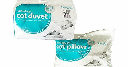 Sarah Jayne Anti-Allergy Duvet/Quilt amp; Pillow, 4.5 Tog Cot Bed