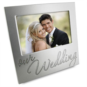 Satin Silver Our Wedding 6 x 4 Photo Frame