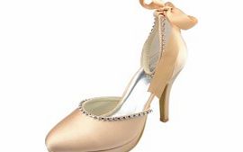 SATIN Stiletto Heel Closed Toe Slingbacks