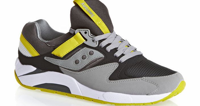 Saucony Mens Saucony Grid 9000 Shoes - Charcoal/ Yellow