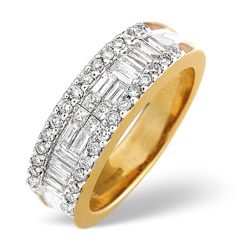 0.75 Ct Diamond Ring In 18 Carat Yellow Gold- H / SI1