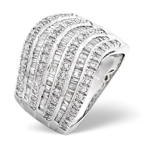 1.2 Ct Diamond Ring In 18 Carat White Gold