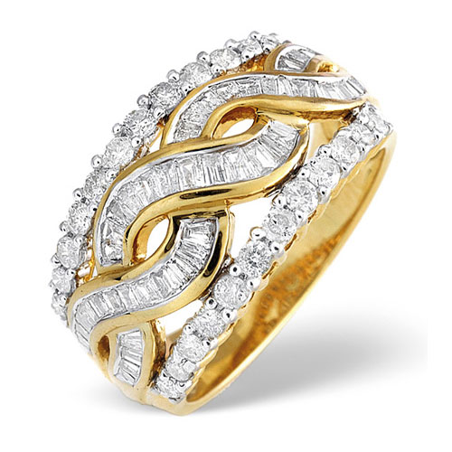 1 Ct Diamond Ring In 18 Carat Yellow Gold