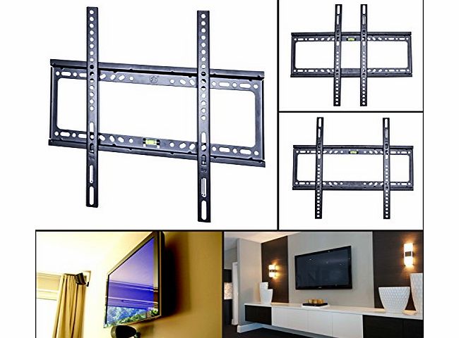 SAVFY Universal TV Mount Wall Slim Bracket for LED LCD 3D Plasma HD lg samsung sony sharp TVs, fits 32``-52`` 32`` 42`` 46`` 52``, Vesa Size:100x100,200x200,200x400,300x300,400x400