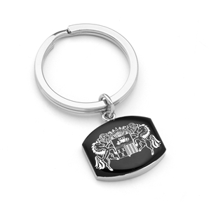 Savile Row Black Savile Row Co Crest Key Ring