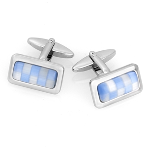 Savile Row Blue Check Cufflink