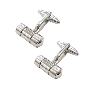 Savile Row Brushed Plain Ridged Bar Cufflink