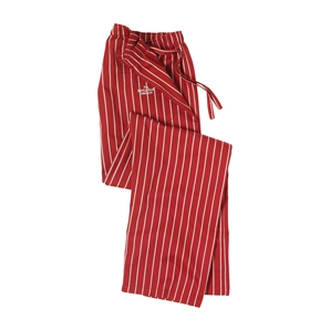 Burgundy Stripe Cotton Loungewear Trousers