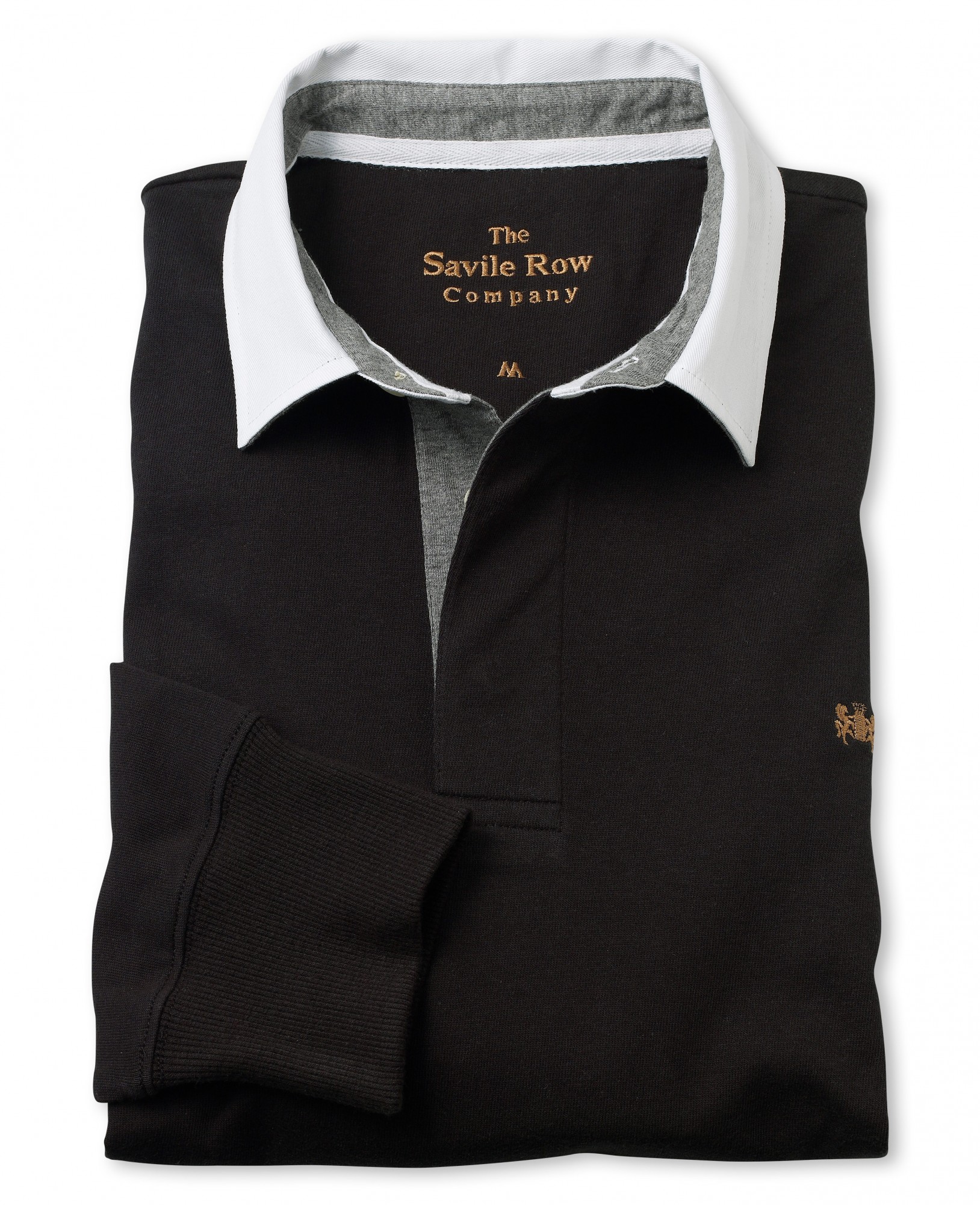 Savile Row Co. Black Rugby Shirt L