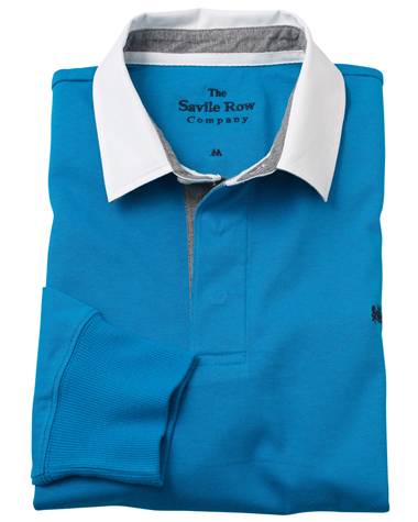 Savile Row Company Blue Rugby Shirt