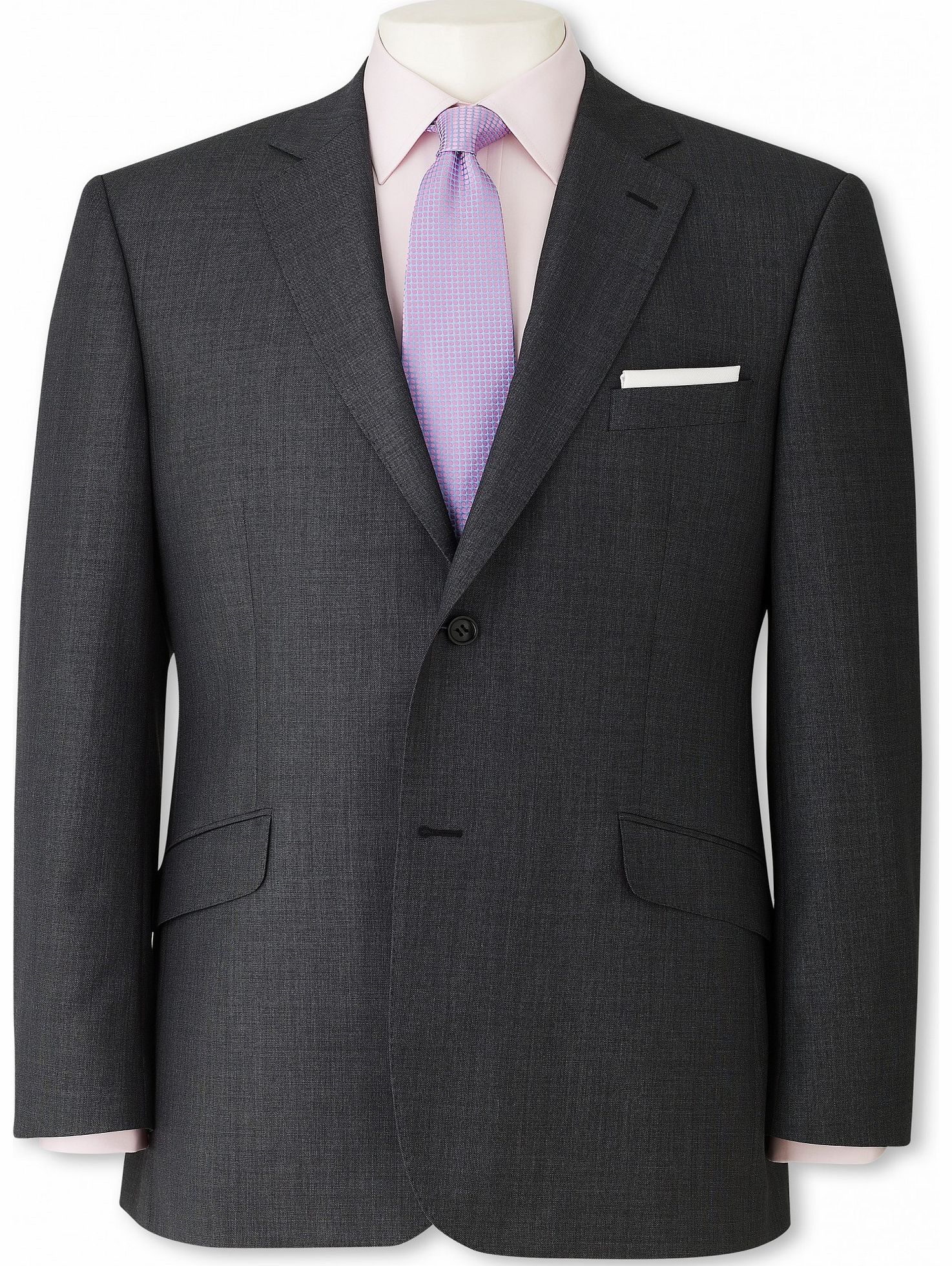 Savile Row Company Grey Microdot Classic Fit Jacket 36`` Short