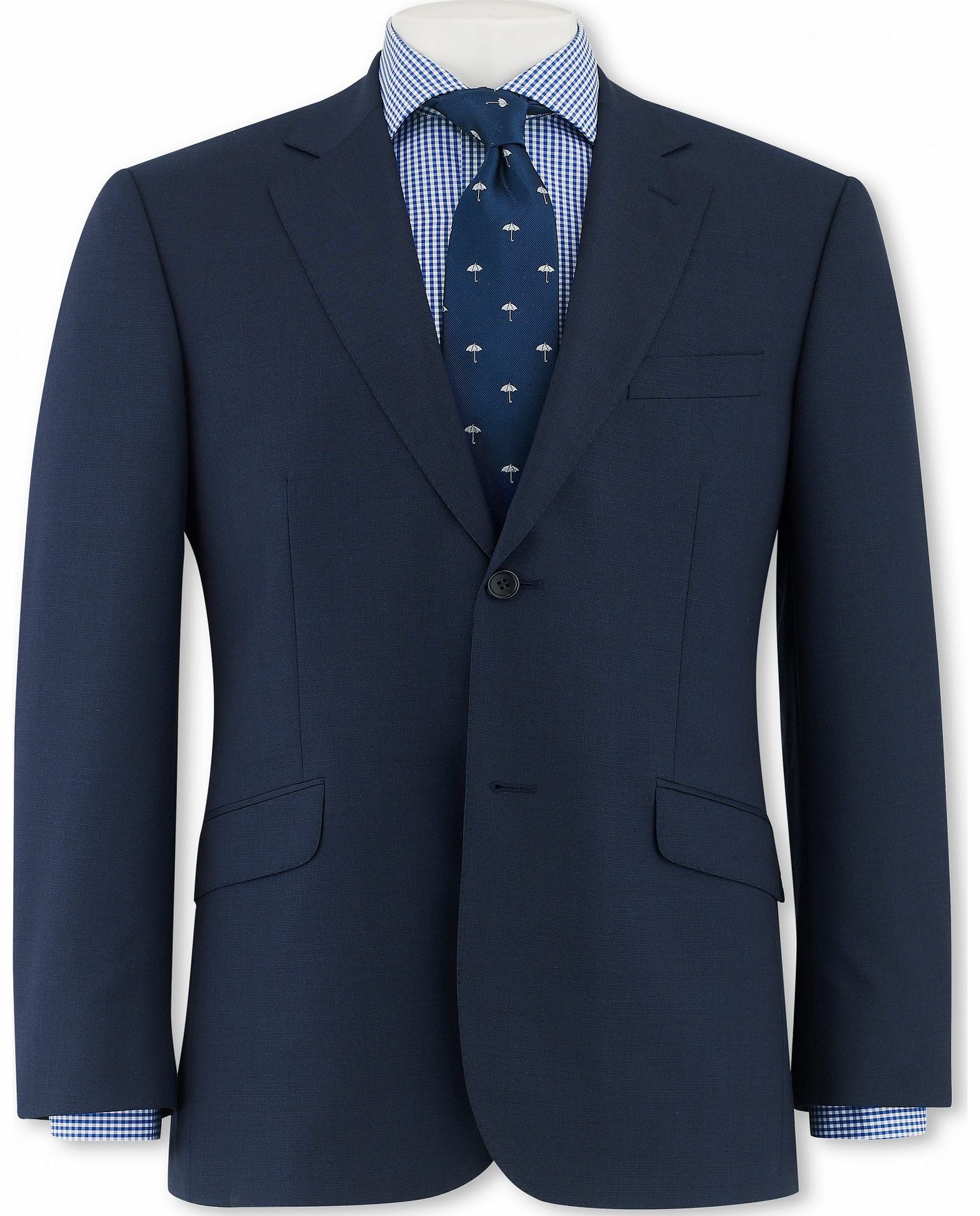 Savile Row Company Navy Microdot Suit Jacket 48`` Short