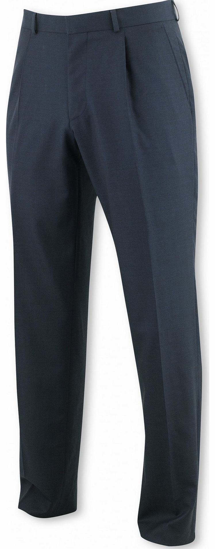 Savile Row Company Navy Microdot Suit Trouser 30`` 36`` Unfinished