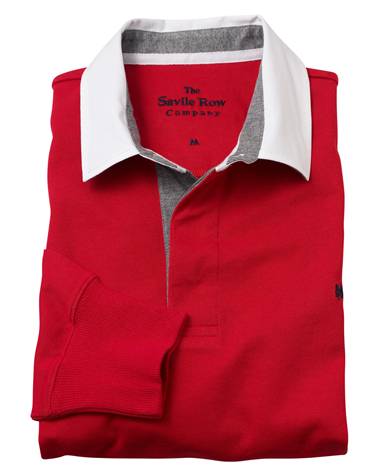 Savile Row Company Red Rugby Shirt