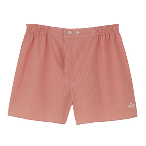 Savile Row Micro Orange Check Cotton Boxer Shorts