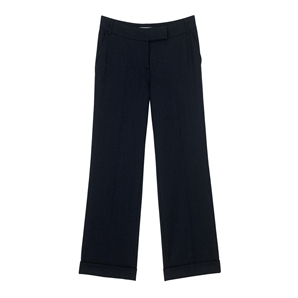 Navy Tess Turn-Up Trousers