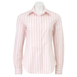 Pink White Stripe Women` Shirt