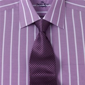 Purple Cotton Stripe Shirt