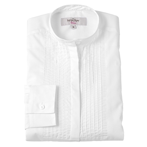 White Grandad Collar Women` Shirt