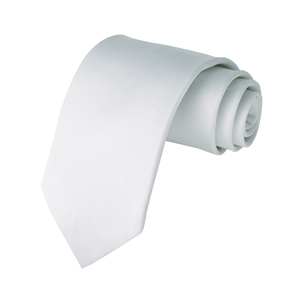 Savile Row White Silk Satin Tie