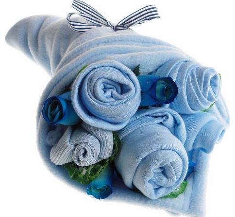 Say It Baby Traditional Baby Blues Clothes Bouquet