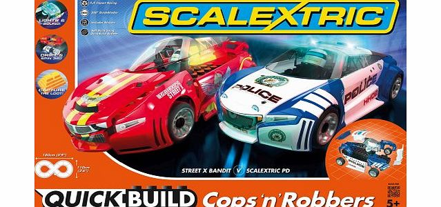 Scalextric 1:32 Scale Quick Build Cops amp; Robbers Race Set