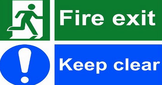 Scan 1540 300 x 200mm PVC Fire Exit Keep Clear