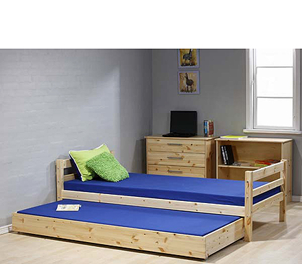 Scandinavian House Ltd Minnie Solid Pine Natural Trundle Guest Bed
