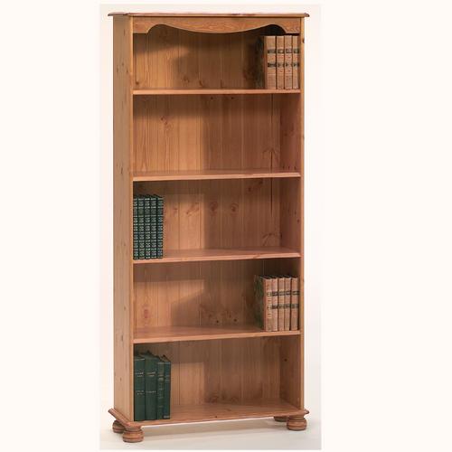 Scandinavian Pine Aarlborg Bookcase with 4 Shelves