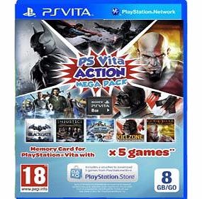 PS Vita Official 8Gb SD Card Inc Action Game