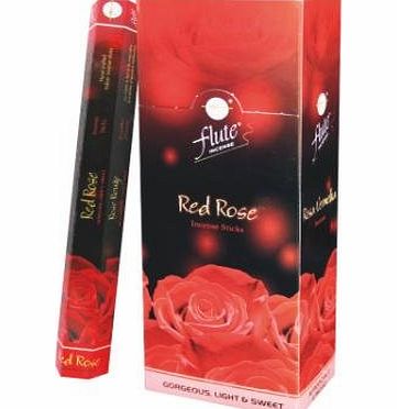 Scented Candle Shop Flute Hexa Incense Sticks - Red Rose