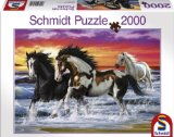 Schmidt Jigsaw Puzzle by Schmidt - Horses at Sunset - 2000 Pieces