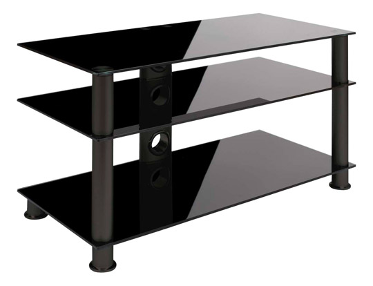 AS 91 Glass TV Stand - Black `AS 91 P
