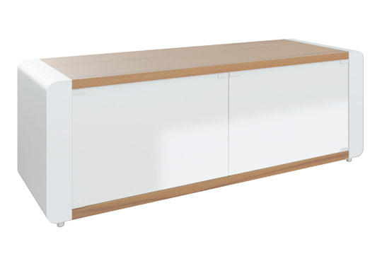 ELF-G120 TV Cabinet - White Beech Gloss