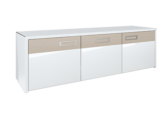 S1 3SK TV Cabinet - Gloss White Gloss