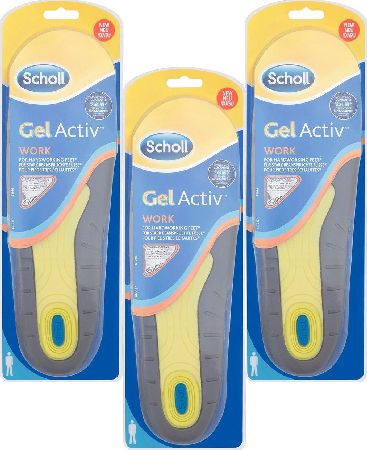 Scholl, 2102[^]0139134 Gel Activ Work Insoles For Men - Triple