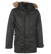 Alaska Black Hooded Jacket