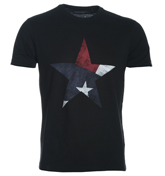 Americana Star Black T-Shirt