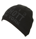 Black Beanie Hat with Printed Logo