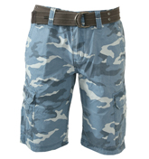 Schott Blue Cargo Shorts