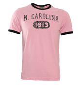 Heather Pink N. Carolina 1913 Logo T-Shirt