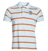 PS Skip Azure Stripe Polo Shirt