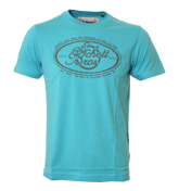 Turquoise T-Shirt with Grey Printed Logo